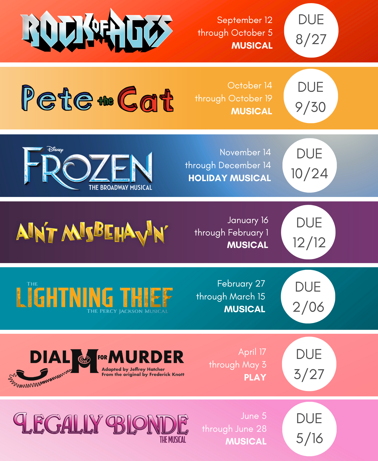 Season 99 Playbill Ad Deadlines